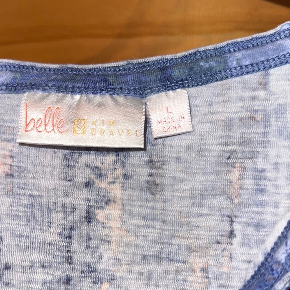 Belle by Kim Gravel Blue and White Relaxed Tunic - Picture 3 of 6